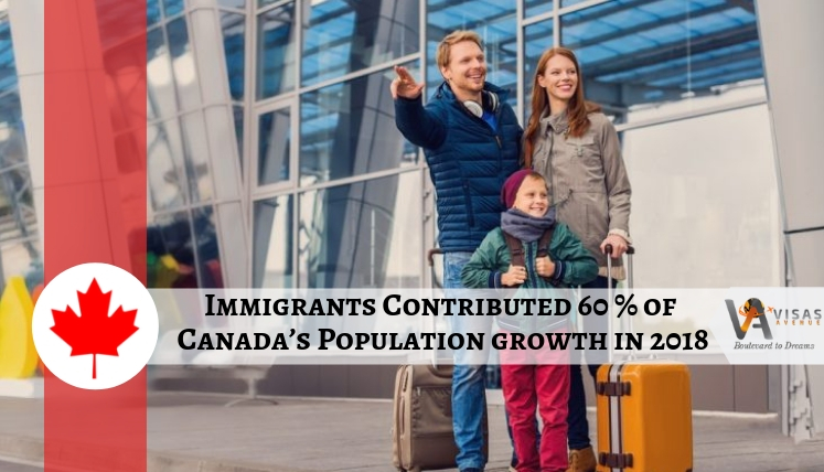 Immigrants Contributed 60 % of Canada’s Population growth in 2018